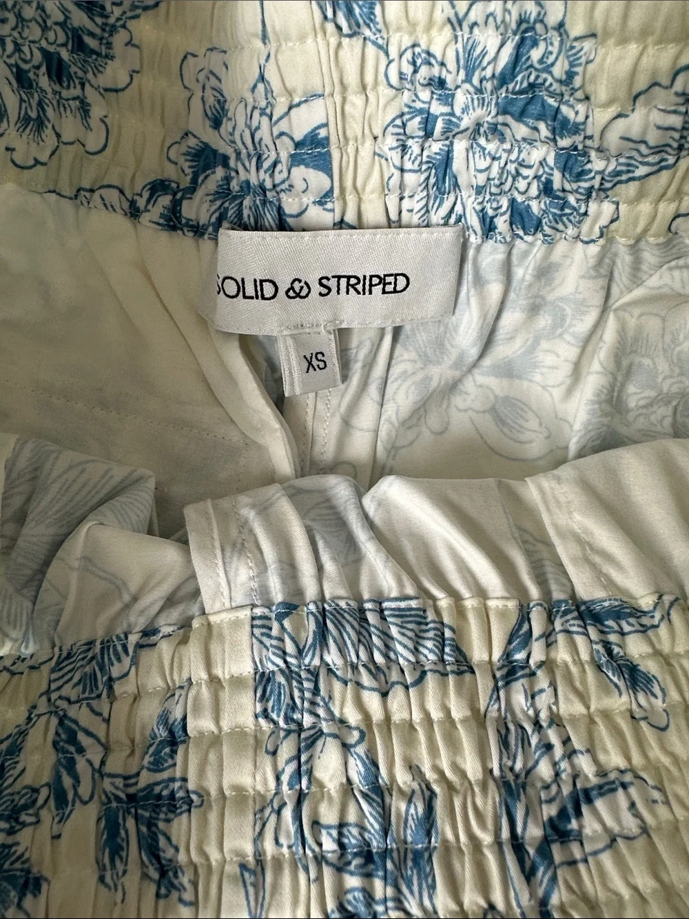 Solid & Stripes Blue Floral Pull-On Pants NWOT Sz. XS